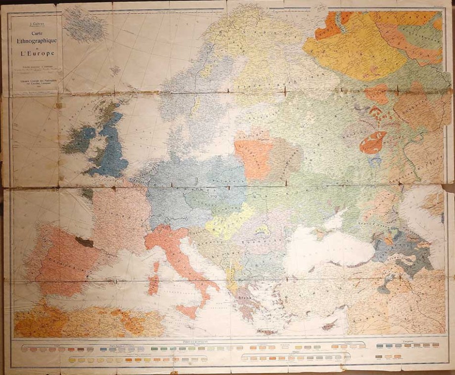 Carta Etnográfica de Europa, 1918