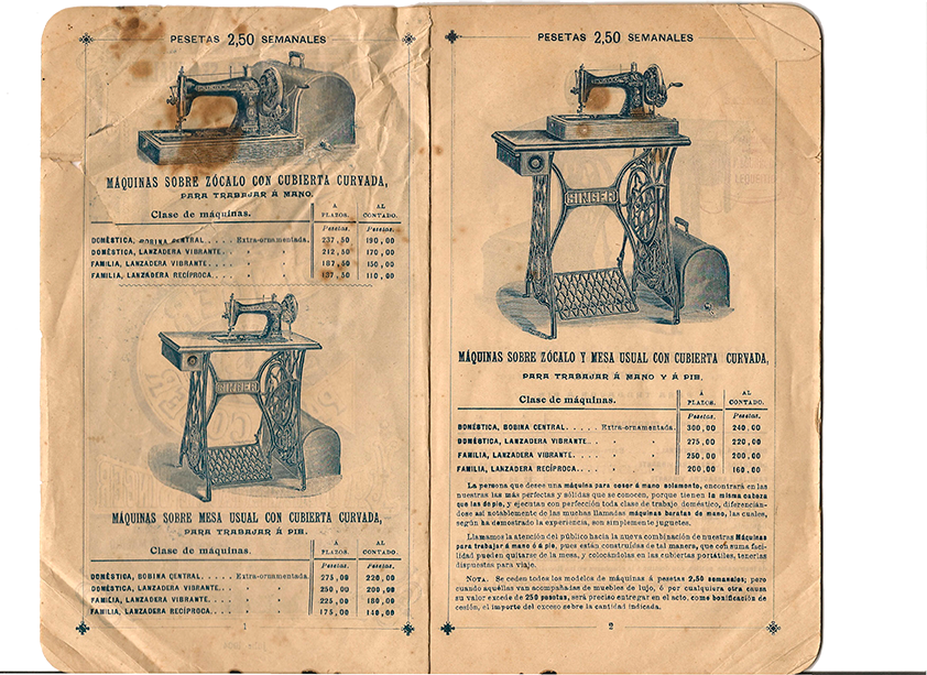 Museo del Nacionalismo Vasco - Catálogo de máquina de coser Singer II